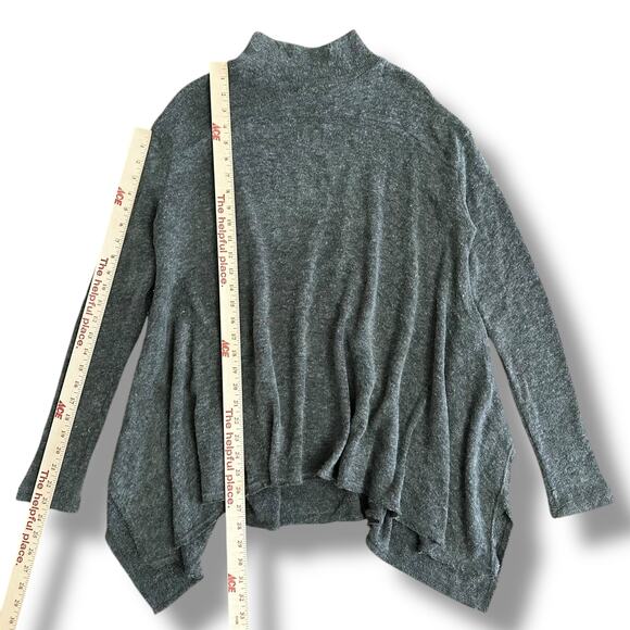 Altar’d State Green Mock Neck Asymmetrical Hem Sweater Women’s Size M Soft Knit - Picture 4 of 6